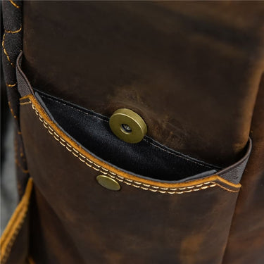 mochilas tipo cuero para hombre bolsillo